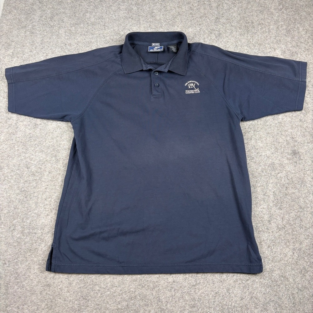Ahead Polo Shirt Mens Large Navy Blue 2006 Country Club Tourney Golf Old Money
